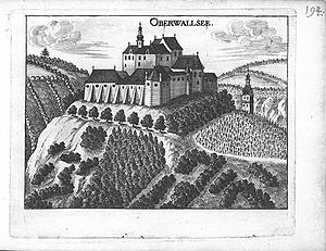 Burg Oberwallsee um 1674, Stich von G.M.Vischer