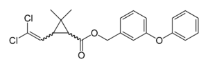 Strukturformel von Permethrin