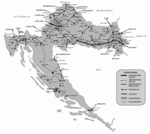 Eisenbahnstrecken in Kroatien
