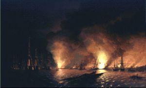 Seeschlacht bei Sinope von Ivan Ajvazovskij