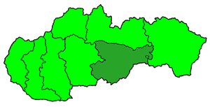 Karte Bistum Rožňava