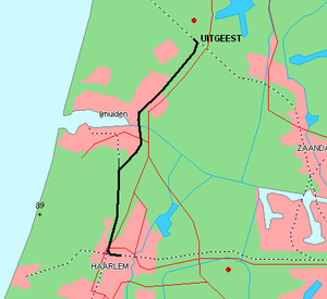Strecke der Bahnstrecke Haarlem–Uitgeest