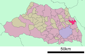 Lage Sugitos in der Präfektur