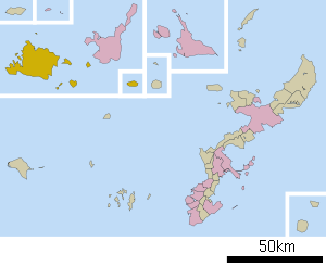 Lage Taketomis in der Präfektur
