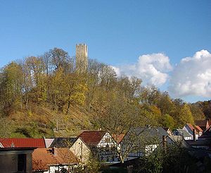 Tautenburg, Ansicht vom Dorf