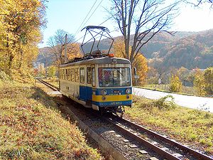 Blick auf die Bahn bei Trenčianske Teplice