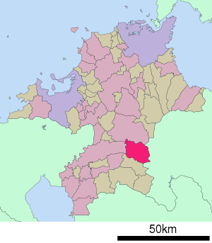 Lage Ukihas in der Präfektur