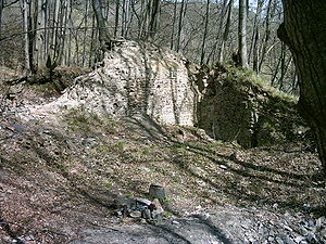 Ruinenreste der Burg Vartnov