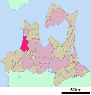 Lage Tsugarus in der Präfektur