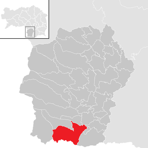 Lage der Gemeinde Aibl im Bezirk Deutschlandsberg (anklickbare Karte)