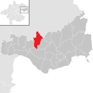 Lage der Gemeinde Allerheiligen im Mühlkreis im Bezirk Perg (anklickbare Karte)
