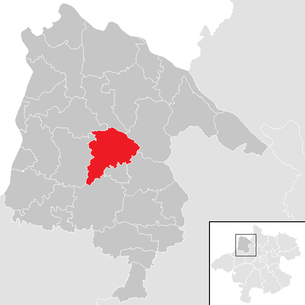 Lage der Gemeinde Diersbach im Bezirk Schärding (anklickbare Karte)