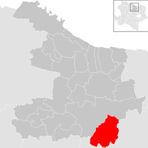 Lage der Gemeinde Göllersdorf im Bezirk Hollabrunn (anklickbare Karte)