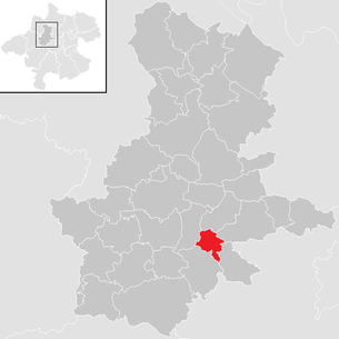 Lage der Gemeinde Gallspach im Bezirk Grieskirchen (anklickbare Karte)
