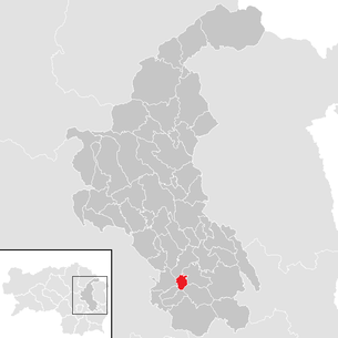 Lage der Gemeinde Gleisdorf im Bezirk Weiz (anklickbare Karte)