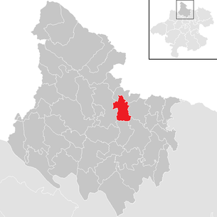 Lage der Gemeinde Haslach an der Mühl im Bezirk Rohrbach (anklickbare Karte)