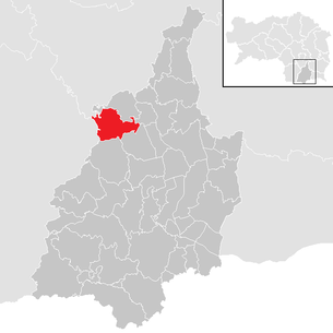 Lage der Gemeinde Hengsberg im Bezirk Leibnitz (anklickbare Karte)
