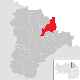 Lage der Gemeinde Kapellen (Steiermark) im Bezirk Mürzzuschlag (anklickbare Karte)
