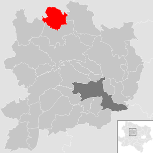 Lage der Gemeinde Krumau am Kamp im Bezirk Krems-Land (anklickbare Karte)