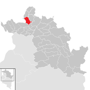 Lage der Gemeinde Lochau im Bezirk Bregenz (anklickbare Karte)