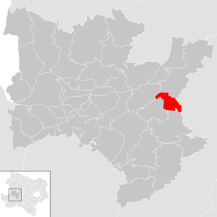 Lage der Gemeinde Loosdorf im Bezirk Melk (anklickbare Karte)