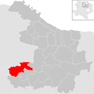 Lage der Gemeinde Maissau im Bezirk Hollabrunn (anklickbare Karte)