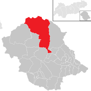 Lage der Gemeinde Matrei in Osttirol im Bezirk Lienz (anklickbare Karte)