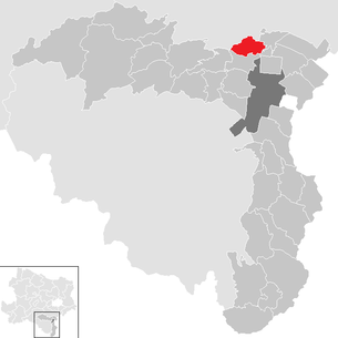 Lage der Gemeinde Matzendorf-Hölles im Bezirk Wiener Neustadt-Land (anklickbare Karte)
