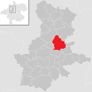 Lage der Gemeinde Michaelnbach im Bezirk Grieskirchen (anklickbare Karte)