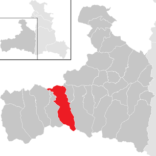 Lage der Gemeinde Mittersill im Bezirk Zell am See (anklickbare Karte)