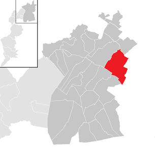 Lage der Gemeinde Nickelsdorf im Bezirk Neusiedl am See (anklickbare Karte)