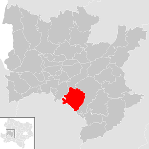 Lage der Gemeinde Ruprechtshofen im Bezirk Melk (anklickbare Karte)