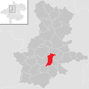 Lage der Gemeinde Sankt Georgen bei Grieskirchen im Bezirk Grieskirchen (anklickbare Karte)