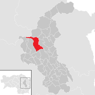 Lage der Gemeinde Sankt Kathrein am Offenegg im Bezirk Weiz (anklickbare Karte)