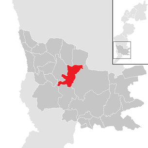 Lage der Gemeinde Sankt Michael im Burgenland im Bezirk Güssing (anklickbare Karte)