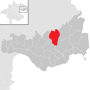 Lage der Gemeinde Sankt Thomas am Blasenstein im Bezirk Perg (anklickbare Karte)