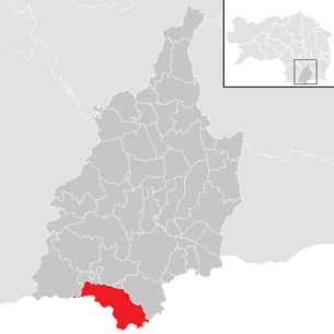 Lage der Gemeinde Schloßberg (Steiermark) im Bezirk Leibnitz (anklickbare Karte)