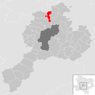 Lage der Gemeinde Statzendorf im Bezirk Sankt Pölten-Land (anklickbare Karte)