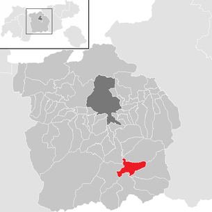 Lage der Gemeinde Steinach am Brenner im Bezirk Innsbruck Land (anklickbare Karte)