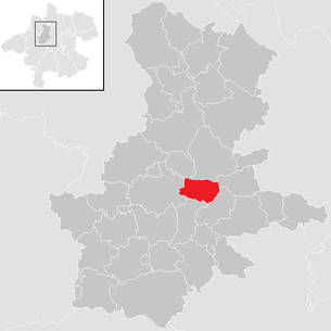 Lage der Gemeinde Tollet im Bezirk Grieskirchen (anklickbare Karte)