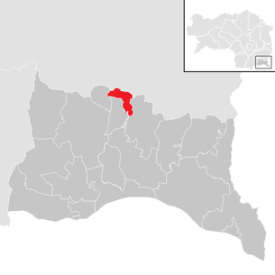 Lage der Gemeinde Trössing im Bezirk Radkersburg (anklickbare Karte)