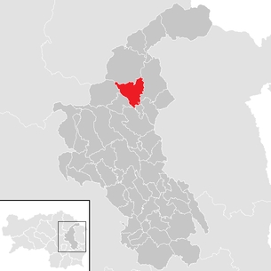 Lage der Gemeinde Waisenegg im Bezirk Weiz (anklickbare Karte)