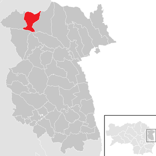 Lage der Gemeinde Waldbach (Steiermark) im Bezirk Feldbach (anklickbare Karte)