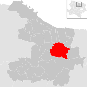 Lage der Gemeinde Wullersdorf im Bezirk Hollabrunn (anklickbare Karte)
