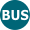 Blaues Bus-Logo