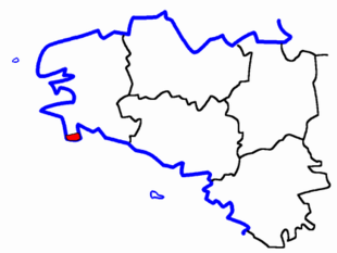 Lage des Kantons Guilvinec