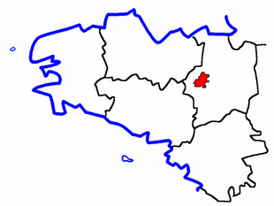 Lage des Kantons Montfort-sur-Meu