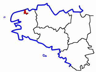 Lage des Kantons Plouzévédé