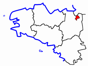 Lage des Kantons Saint-Brice-en-Coglès