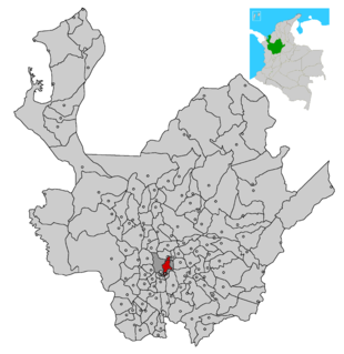 Lage Medellíns innerhalb Antioquias